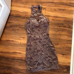 purple lace dress